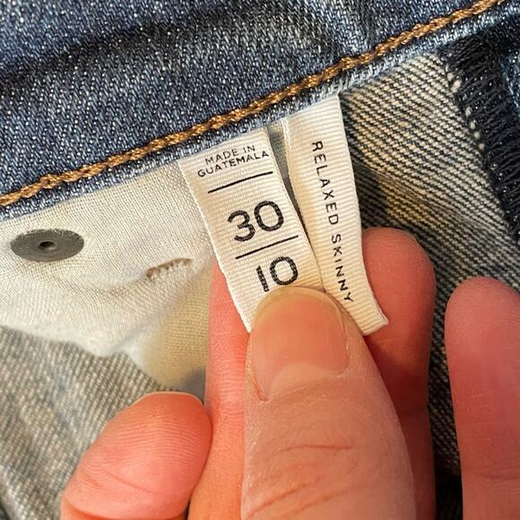 LOFT Relaxed Skinny Distressed Jeans - Picture 6 of 7